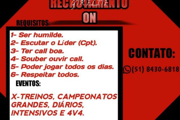 Grupo de WhatsApp RECRUTAMENTO (GTR ELITE)🔥